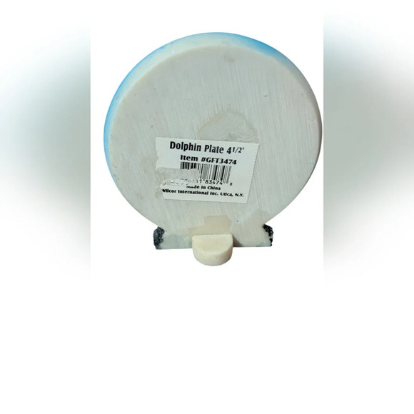 Dolphin Ceramic Plate Decoration 4 1/2 (EUC) - Picture 4 of 4